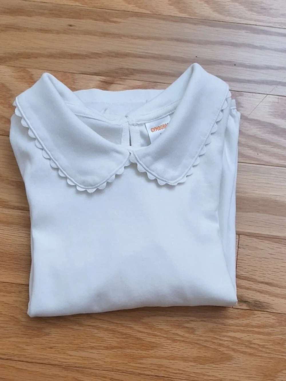 Gymboree White Long-Sleeve Peter Pan Collar Blouse Size 10 NWOT
